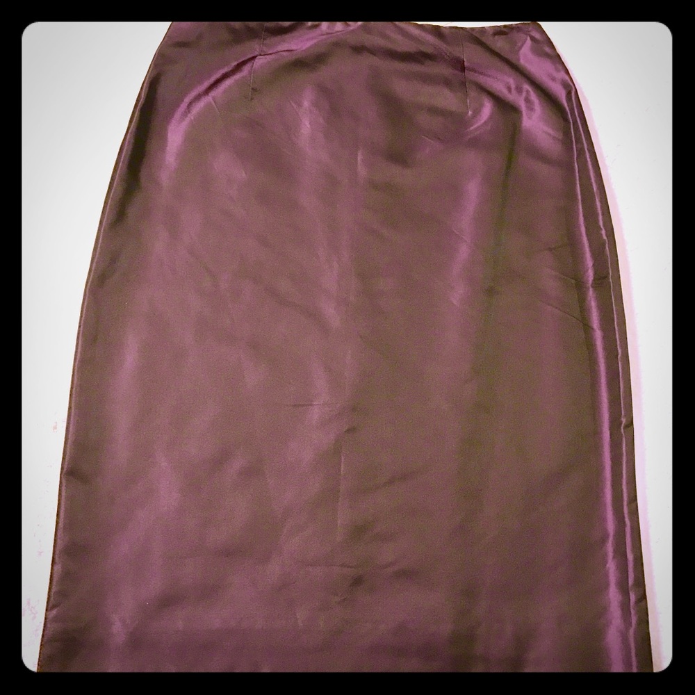 NWT Ann Taylor silk iridescent purple skirt
